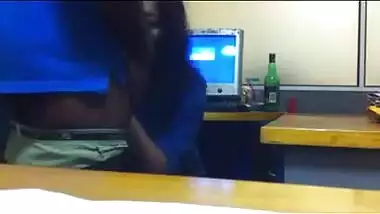 Call center sex clip of manager enjoying teammate