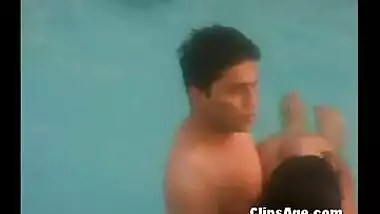 Desi college guys swapping their girls in pool with hindi audio