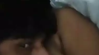 Naughty hubby licking pussy of wife