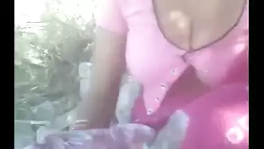 Village young wife outdoor sex mms