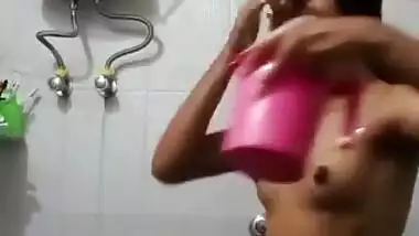 Desi girl in bathroom 2 clips marge