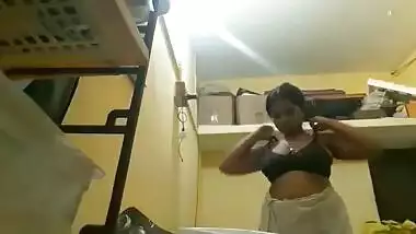 Mischievous Desi woman with sexy big boobs films XXX video of herself