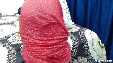Newly Married cousin only in saree teasing her brother
