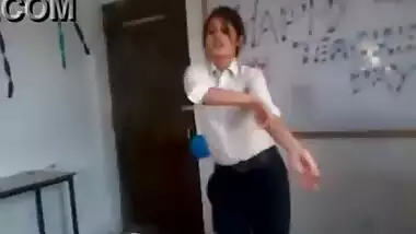 Indian college girl dancing of an item song