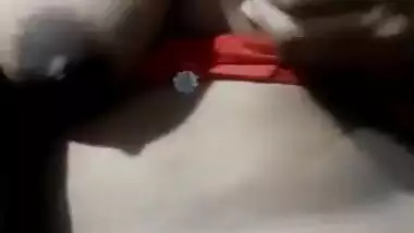 Village Girl Playing With Her Boobs