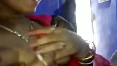 Guys feels up easy Indian teen and make her show off titties on camera