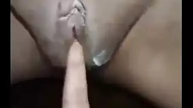 Horny bhabhi masturbating with a makeup brush